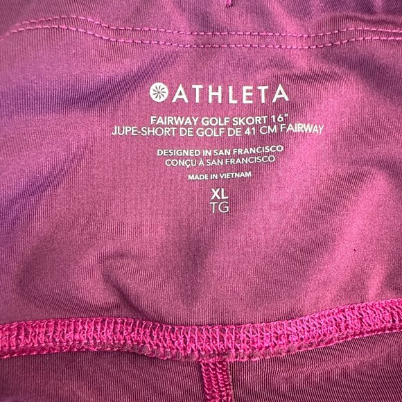 Athleta Fuchsia Fairway Golf Skort, Fuschia, #657539, Size XL - Picture 3 of 3